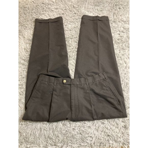 Cubavera Mens Dress Pants 36X30 Pleated Front Formal Straight Fit Black Trousers - Picture 3 of 11